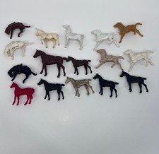 Vintage Marx Lido and More Toys Plastic Horse Figures Lot Of 16 Western Farm