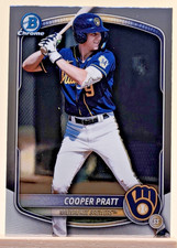 2025 Bowman Draft CHROME BDC-157 Cooper Pratt, Milwaukee Brewers