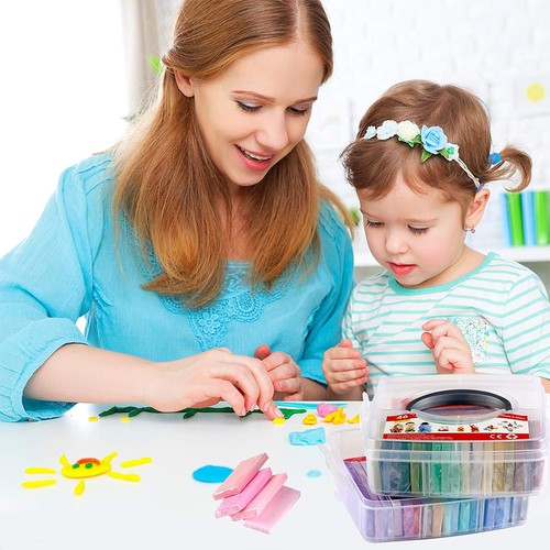 46 Farben Modelliermasse Lufttrocknend Knete Lufttrocknend Magic Clay Spielzeug - Bild 9 von 17