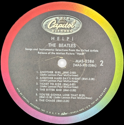 The Beatles – Help! MAS-2386, Mono, 1st Scranton Pressing, PROMO