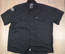DIXXON Flannel Company Shirt Mens Black Klock Werks Jack Daniels Size 3XL XXXL