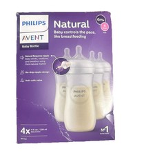 11oz Natural Baby Bottles with Fast Flow Nipples - 4-Pack