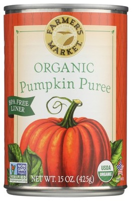 Farmer'S Market Pumpkin Puree Organic Can 15 Oz