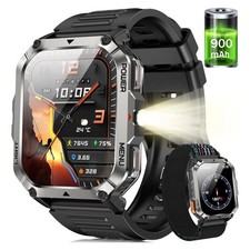 Military Smart Watch for Men Women Bluetooth 5.3 Fit for IPhone Android Open Box
