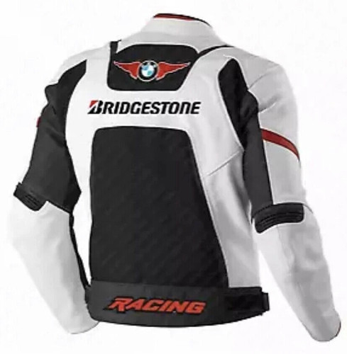 BMW Motorrad Motorcycle Jacket Motorbike Cowhide Leather Racing Jacket - Foto 2 di 3