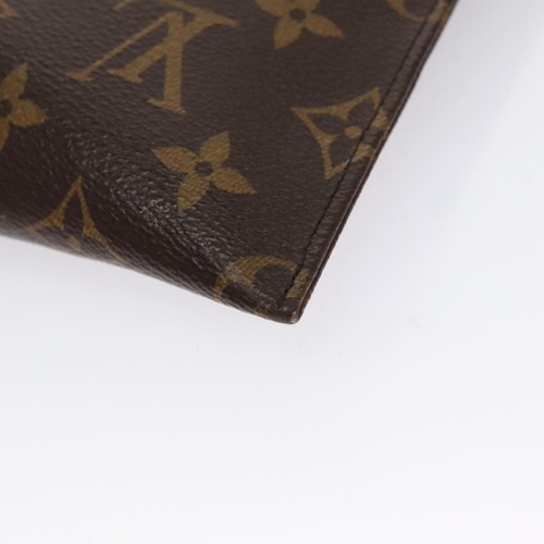 Louis Vuitton Brown Canvas Clutch Bag Authentic - Bild 9 von 20