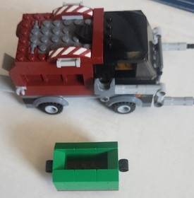 LEGO City Police Station 69316 Garbage Truck 99.9% Complete 