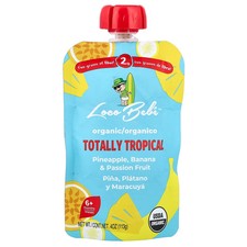 Organic Puree, 6 Months, Totally Tropical, 4 oz 113 g 