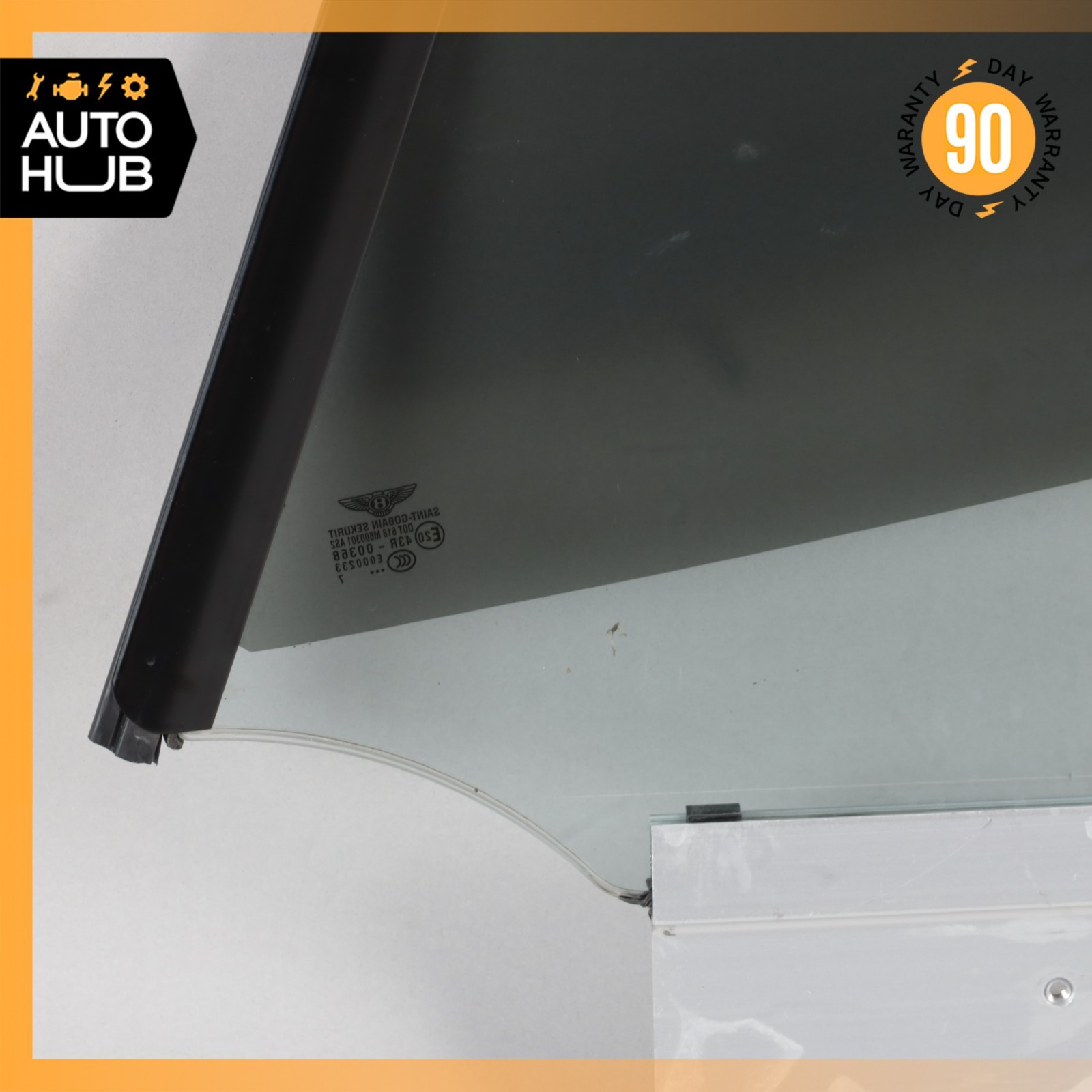 Bentley Continental GT 2003-2010 REAR+RIGHT Quarter glass P/N 3W8845298D