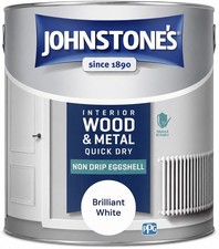 Johnstone’s Interior Wood & Metal Quick Dry Eggshell Paint Brilliant White 2.5L