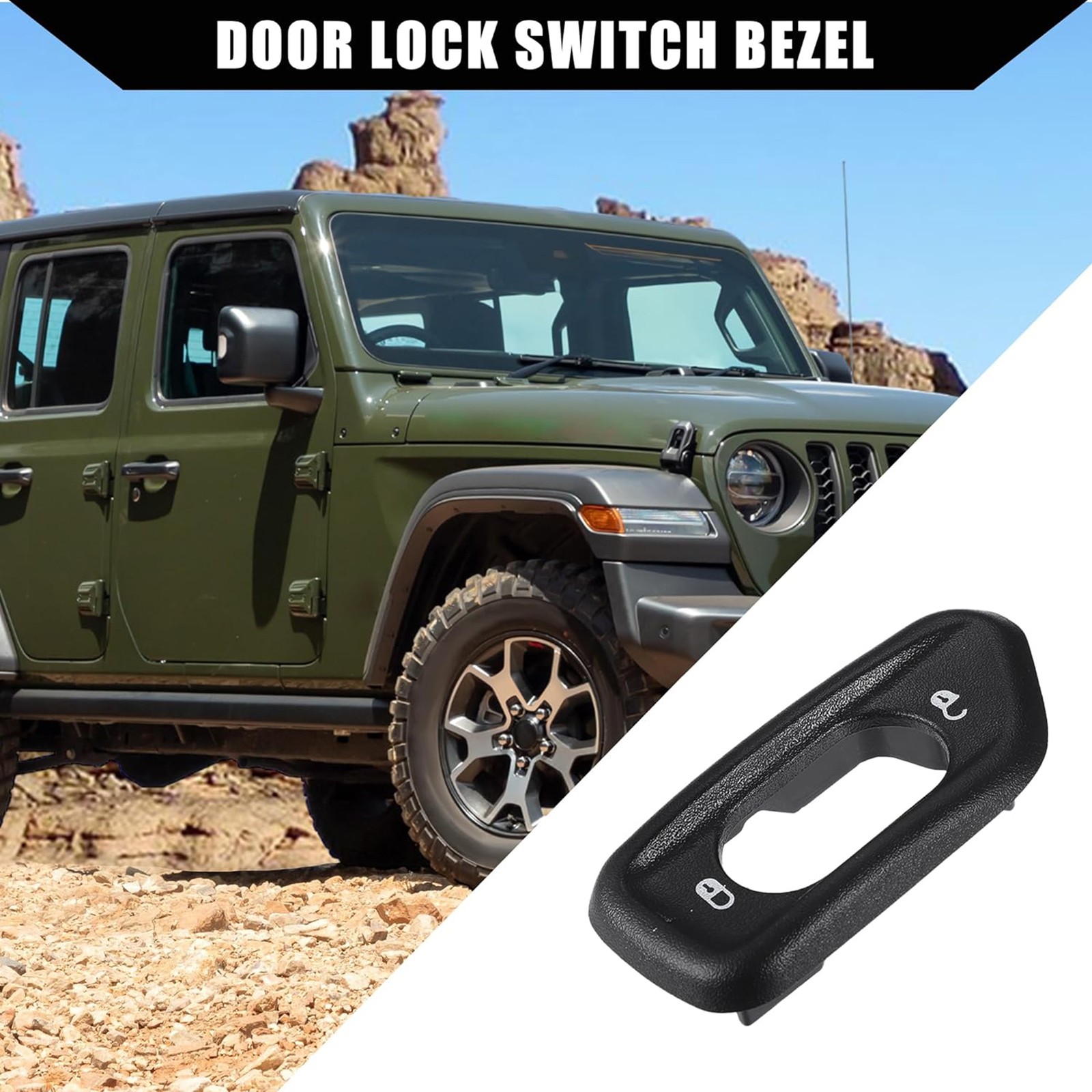 New Left Driver Side Door Lock Switch Bezel For Jeep Wrangler JK 68185911AA thumbnail 8