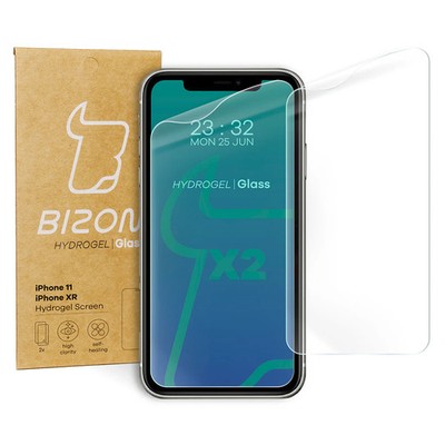 2x Schutzfolie für iPhone 11/XR Bizon Displayschutzfolie Folie Film Handyfolie