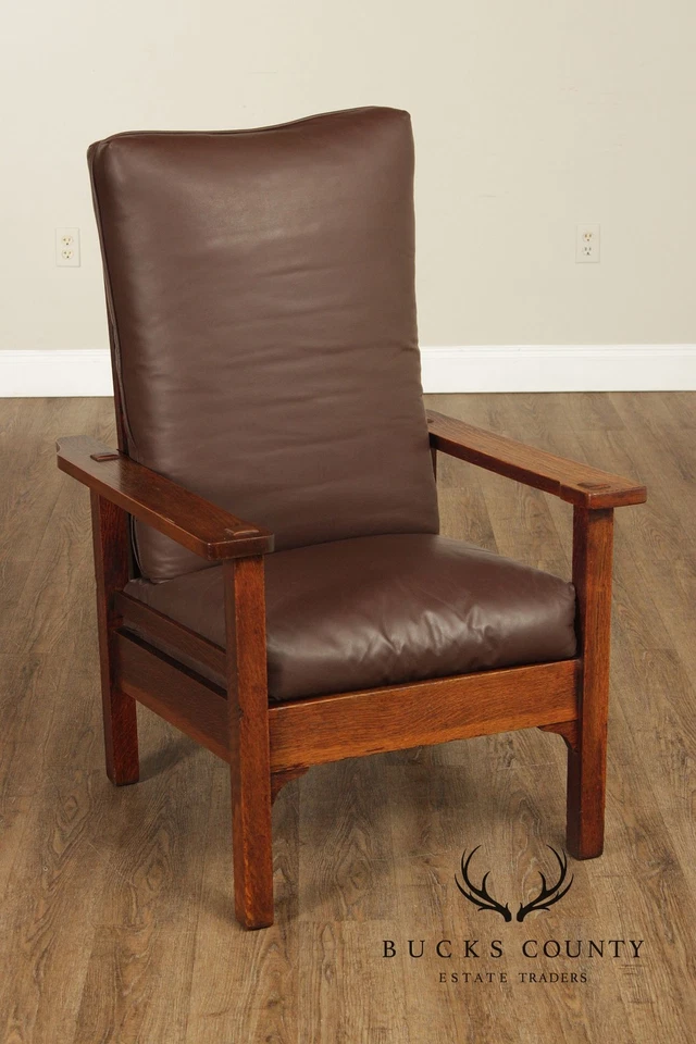 Stickley Brothers Antique Mission Oak Morris Chair - Image 2 of 4