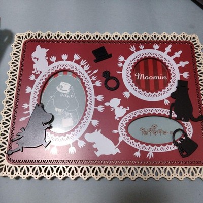 Moomin Mama and Moomin Papa Photo Frame 7.87x10.23'' Kato Kogei Collaboration