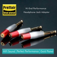 Gold Plated Adapter Audio Converter 6.35mm TRS Male To 2.5mm 3.5mm 4.4mm Female