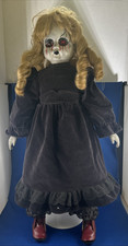 MUSICAL OOAK Gothic Creepy Spooky Doll. Halloween Horror 21" Prop w/ Stand