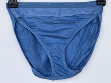 Jockey 6 M Vintage Y2K Blue Cotton Hi-Cut Underwear Panty Bikini