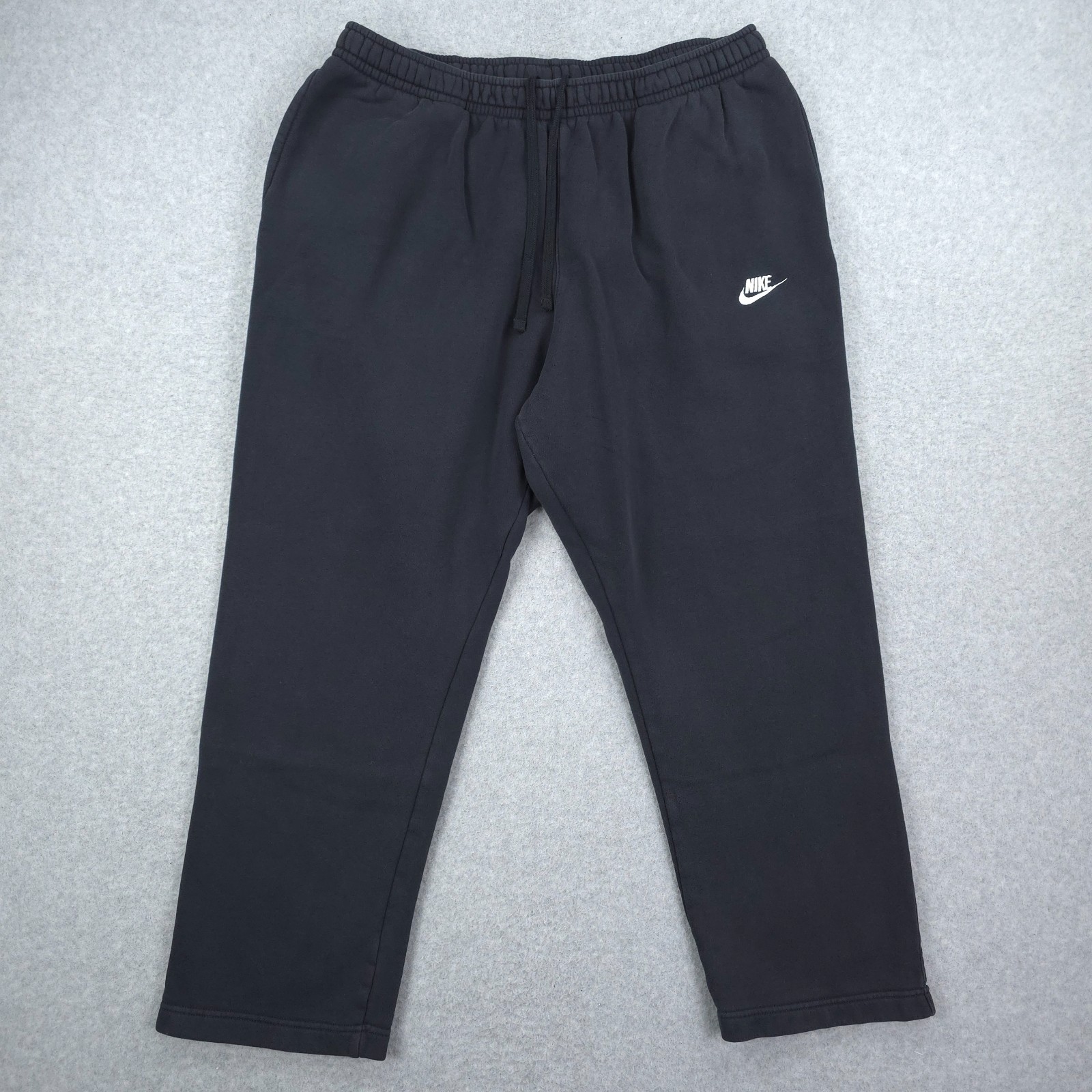 Nike Sweat Pants Mens 2XL XXL Black Club Fleece Drawstring Casual Athleisure Gym