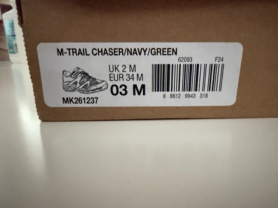 Merrell Kids M-Trail Chaser EE. UU. Talla 3M Niños Grandes (azul marino/verde) Fácil de poner Foto 4 de 4