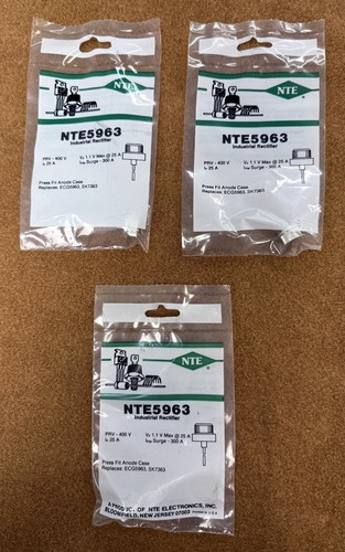 NEU NTE Electronics NTE5963 Industrie Gleichrichter 400V, 25A (ECG5963) 3er Pack