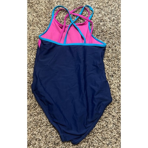 Speedo Girls One-Piece Navy-Blue Swimsuit Size 12 - Picture 3 of 3