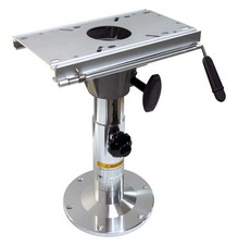 Adjustable Aluminum Boat Seat Pedestal With Slide And 360 Swivel Marine Base