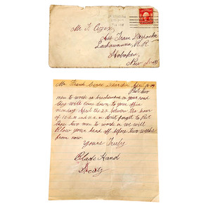 1907 INCREDIBLE Black Hand Society Mob Threat Letter to Lackawanna RR Hoboken NJ