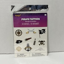 Spirit Halloween pirate themed temp tattoo 20 Tattoos
