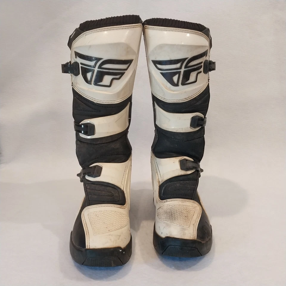 Botas Fly Racing Maverik para Hombres 9 Blancas Motocross MX Off-road ATV BMX MTB Foto 3 de 4