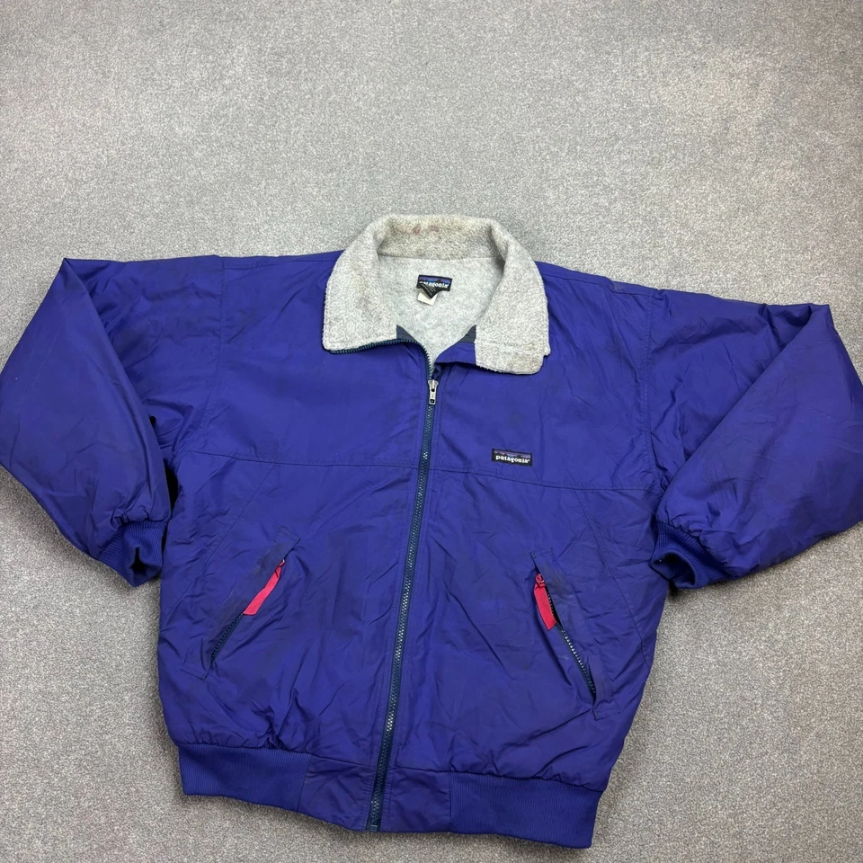Patagonia Jacket Adult Medium Purple Bomber Fleece Lined Soft Shell Coat Men* - Image 2 of 4