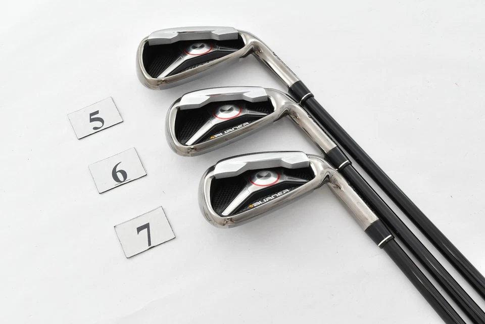 7Pcs TaylorMade BURNER 2009 Iron Set 5-6-7-8-9-Pw-Aw REAX Superfast Regular RH - Image 4 of 4