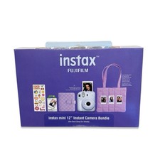 FUJIFILM Instax Mini 12 Instant Camera Holiday Bundle Pastel Blue Sealed New