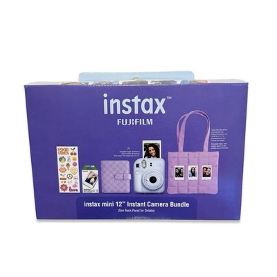FUJIFILM Instax Mini 12 Instant Camera Holiday Bundle Pastel Blue Sealed New