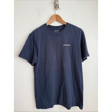 Preowned Men's size Medium Navy Blue Patagonia Short Sleeve T-Shirt. Made in USA