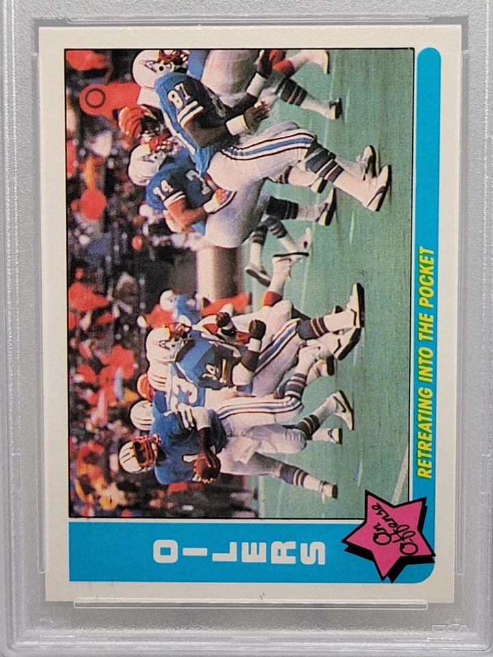 1985 Fleer Team Action Houston Oilers Texans Warren Moon Rookie HOF RC PSA Mint  - Image 2 of 4