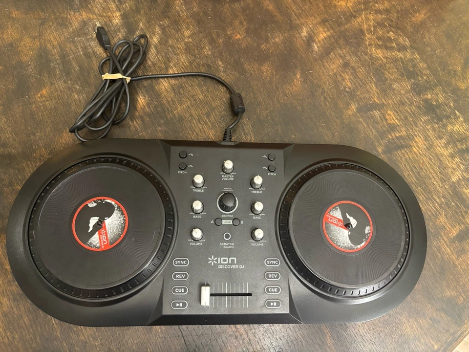 Ion Discover DJ Computer System Dual Turntable USB Controller for Mac PC Working - Image 2 of 4