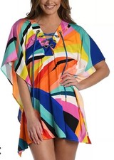 LA BLANCA Resortwear Sunscape Lace Up Tunic Coverup NWT Size Small