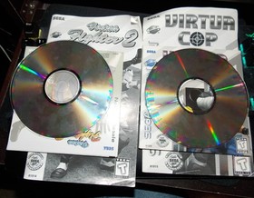 Virtua Fighter 2 & Virtua Cop Sega Saturn Not For Resale Versions w/ Manuals