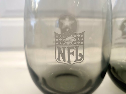 2 NFL Football Dallas Cowboys 1972 WORLD CHAMPIONS Smoke Gray Glasses - Picture 8 of 10