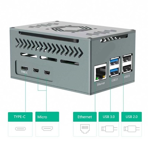 Aluminum Metal Case Coolers PWM Fan And Copper Heatsink Big Space Expansion - Afbeelding 5 van 8