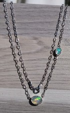 Wunderschönes Collier Opale 925 Silber Kiodesign Designerstück