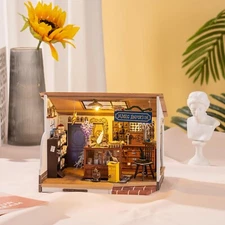 Rolife DIY Dollhouse Miniature Furniture Kit Wooden Doll House Gift With LED