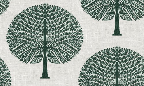 Mulberry Tree 100% Cotton Fabric Natural Home Decor Curtains Material 55" Wide - Picture 5 of 26