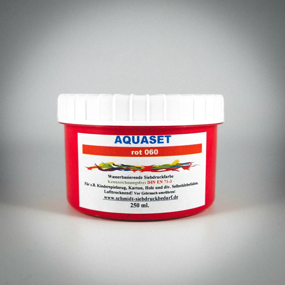 250ml SICO AQUASET 060 Rot | Siebdruck | Farbe der Zukunft | DIN EN 71-3
