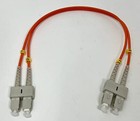 0.3 Meter (1FT) OM1 Multimode Duplex Fiber Optic Cable (62.5/125) SC-SC Orange