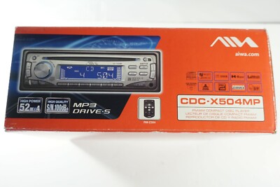 Aiwa CDC-X504MP FM/AM/CD/MP3 Player In Dash Receiver w/ Remote RM