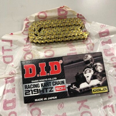 Japan DID Kart Chain, Karting Chain Gold 219 HTZ SDH 104 links | eBay