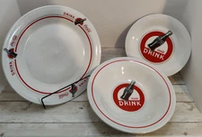 Vintage COCA-COLA ~ 12 PIECE Dinnerware Set By Gibson ~ Service For 4 ~ Ceramic