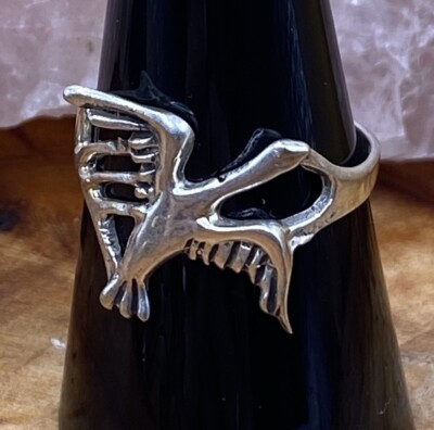 STERLING SILBER 925 RING FLIEGENDER VOGEL GRÖSSE 9