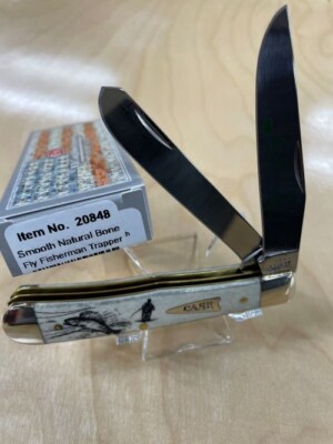 Case XX #W20848 Smooth Natural Bone Fly Fisher Trapper 6254 SS